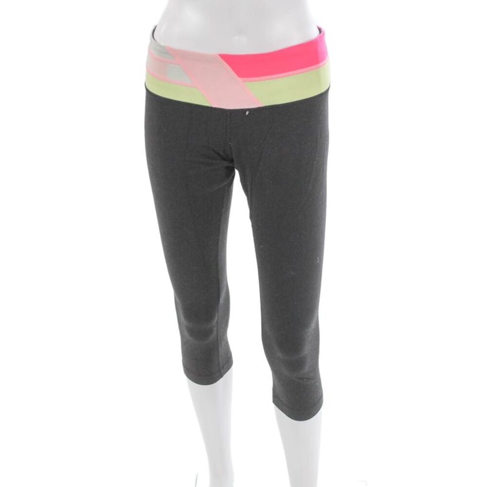 Lululemon Women Gray Athleisure Capri Leggings Synthetic Size 8